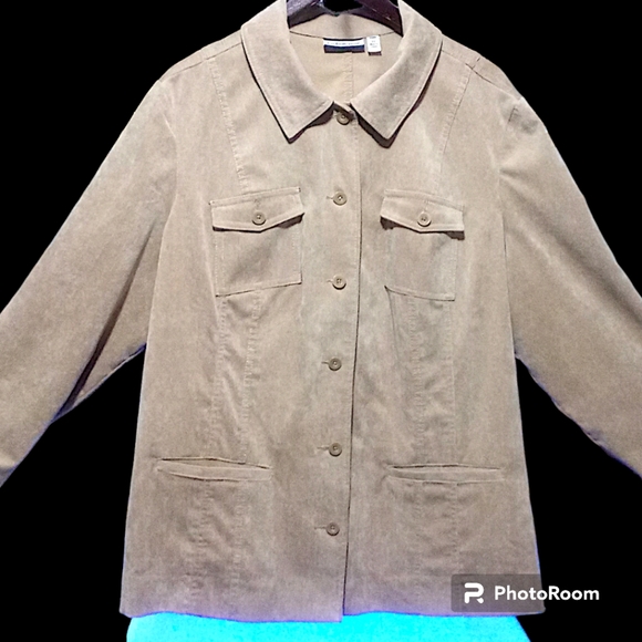 Croft & Barrow Women’s 2XL Tan Corduroy Lightweight Jacket - Picture 7 of 16